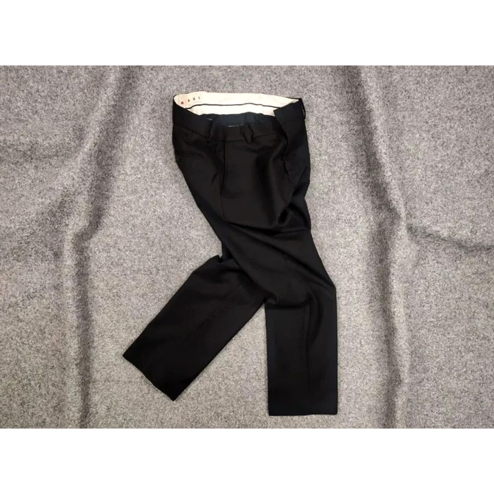 Marni Marni Design Classic Black Wool Trouser Pants Size 27" / US 4 / IT 40 - 2 Thumbnail