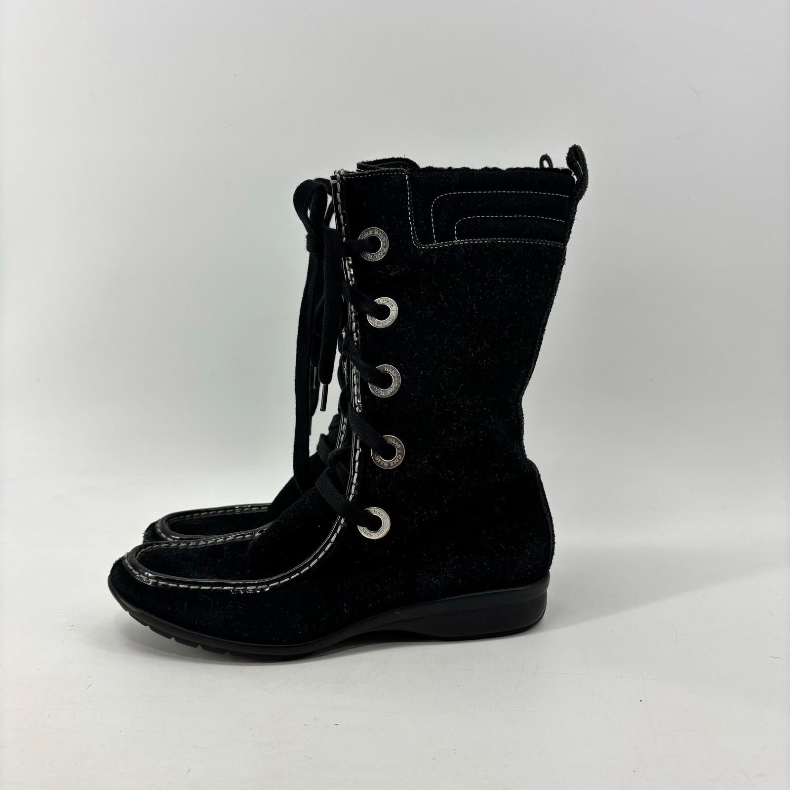 Cole Haan Cole Haan Women Size 9.5 Suede Sherpa Moccasin Boots Winter Size US 9.5 / IT 39.5 - 10 Thumbnail