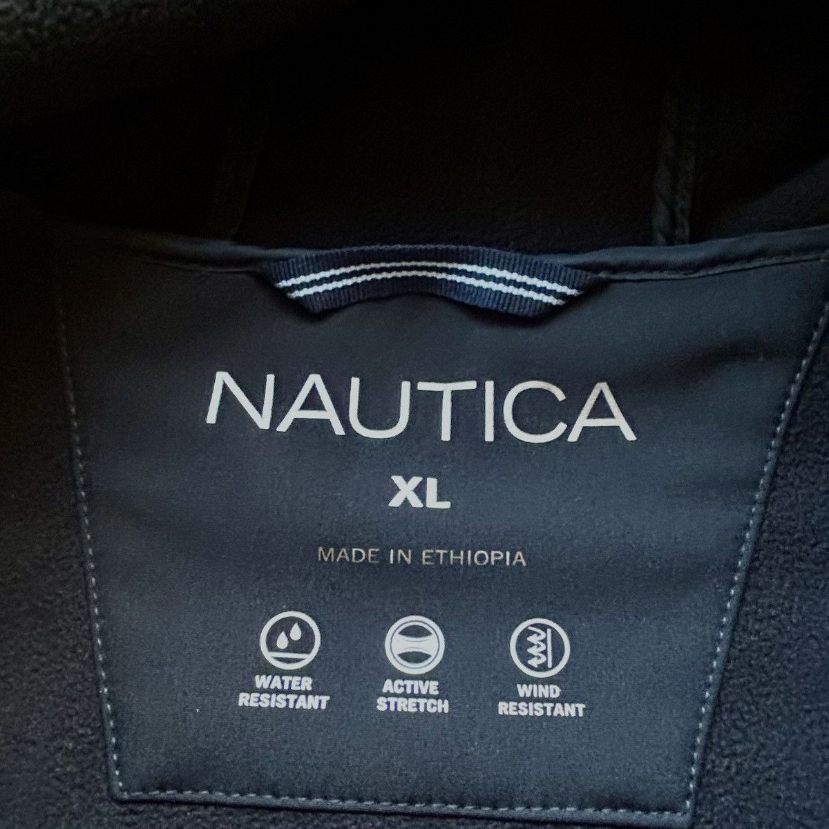 Nautica Nautica Active Stretch Black Full Zip Water Resistant Jacket Size US XL / EU 56 / 4 - 4 Thumbnail