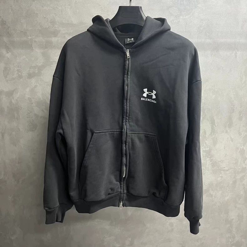 Balenciaga Balenciaga 2024 Black Logo Zip Hoodie Size US M / EU 48-50 / 2 - 1 Thumbnail