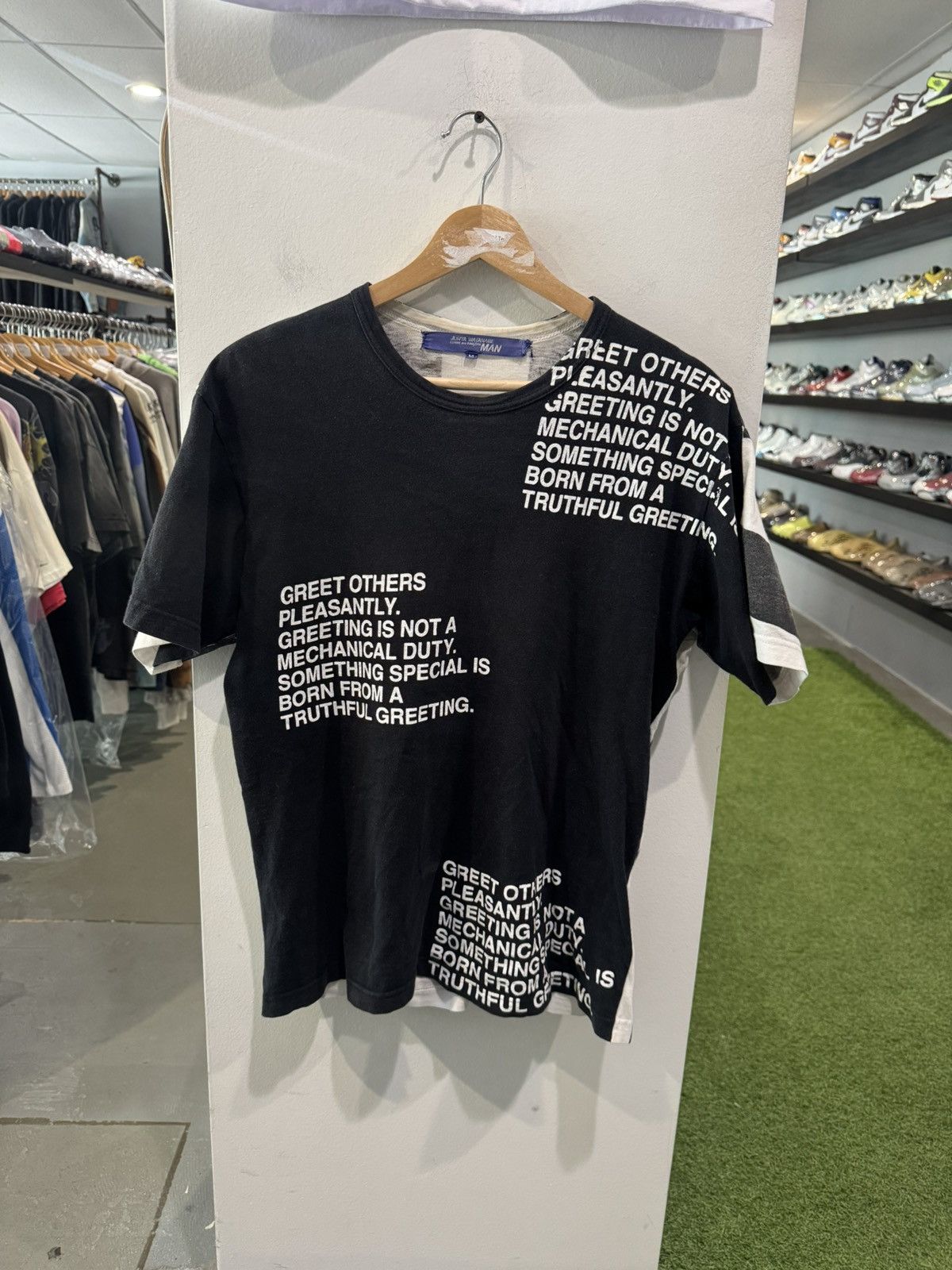 Junya Watanabe Greet Others Pleasantly Poem Tee S/S2001