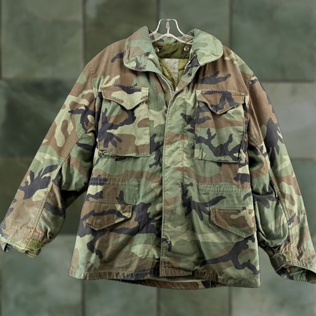 Vintage VTG Morgan America C022 of Tennesse Military Jacket - Canvas Nylon Lined 80s 90s Camouflage Green M Mens Size US M / EU 48-50 / 2 - 1 Thumbnail
