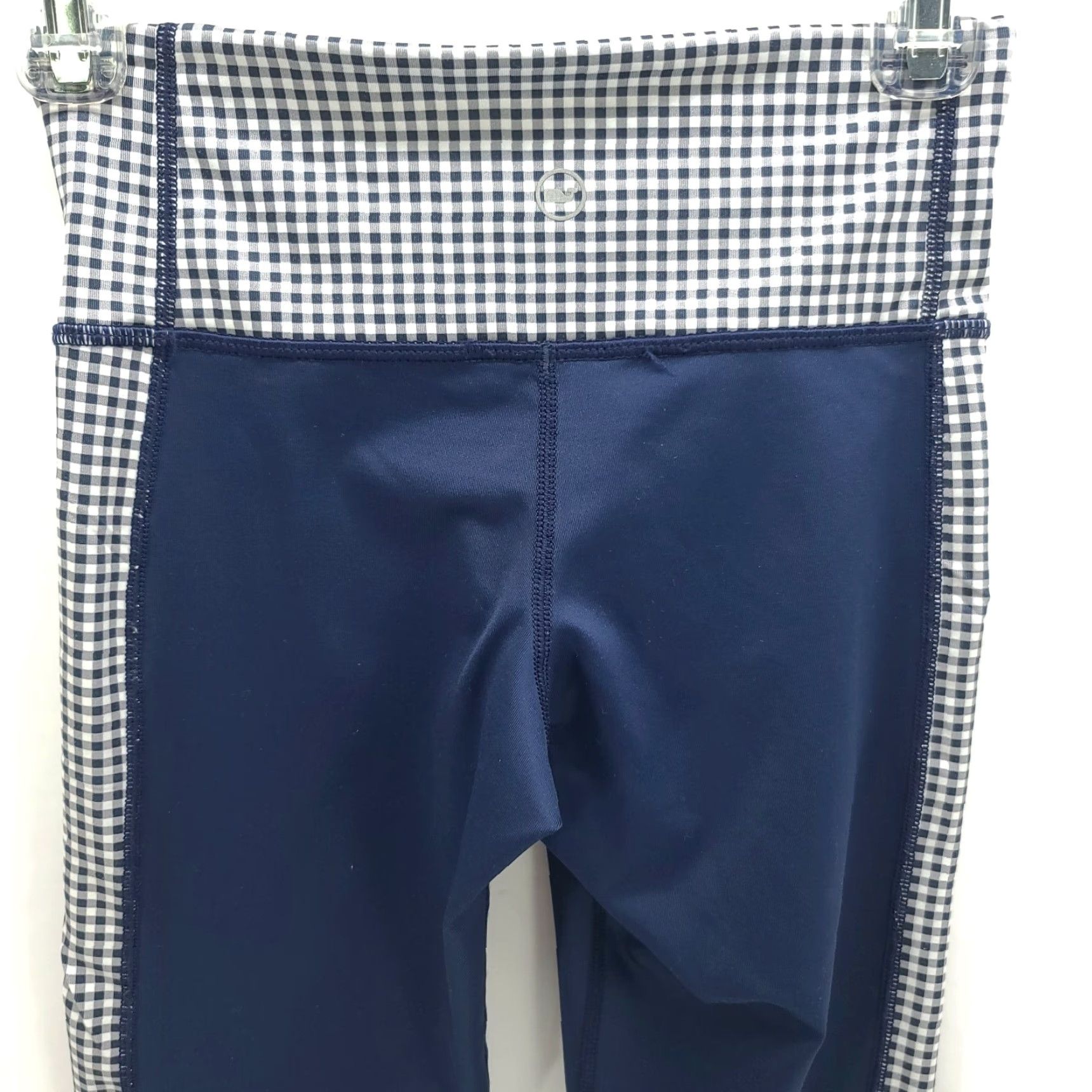Vineyard Vines VINEYARD VINES Performance Womens Blue Checkered Leggings XXS Leggings Womens XS (2XS) Blue Size 24" / US 00 / IT 34 - 7 Thumbnail