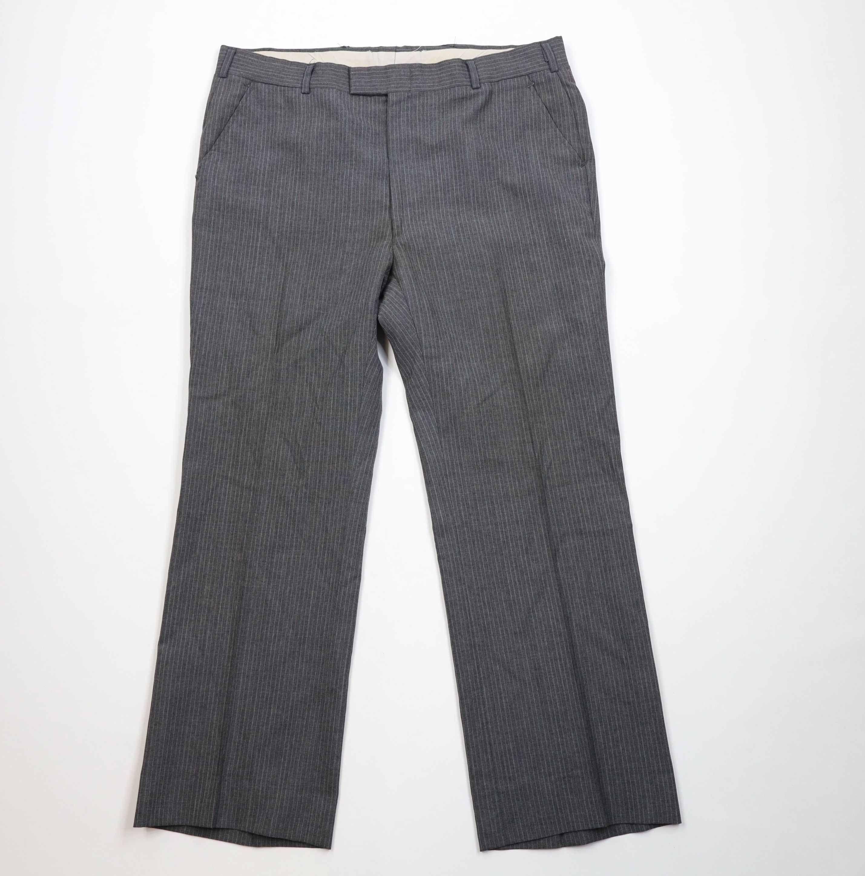 Vintage Vintage 70s Streetwear Striped Wide Leg Chino Pants USA Size US 38 / EU 54 - 1 Thumbnail