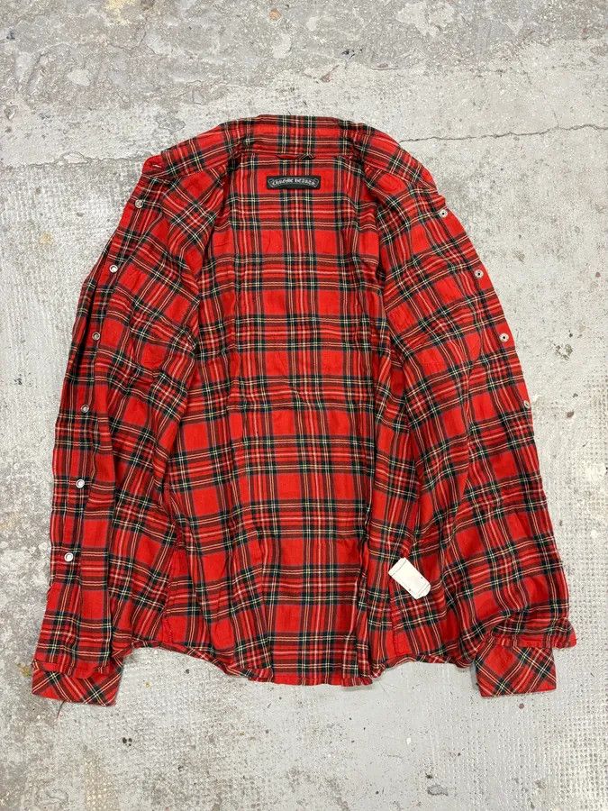 Chrome Hearts Chrome Hearts Flanel Red Checkered Cross Leather Patchs Shirt Size US S / EU 44-46 / 1 - 7 Thumbnail