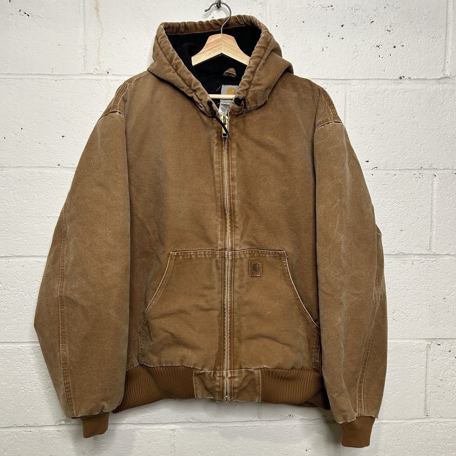 Carhartt Carhartt Duck Canvas Hooded Quilt-Lined Jacket “Brown” J130 Size US XL / EU 56 / 4 - 1 Thumbnail