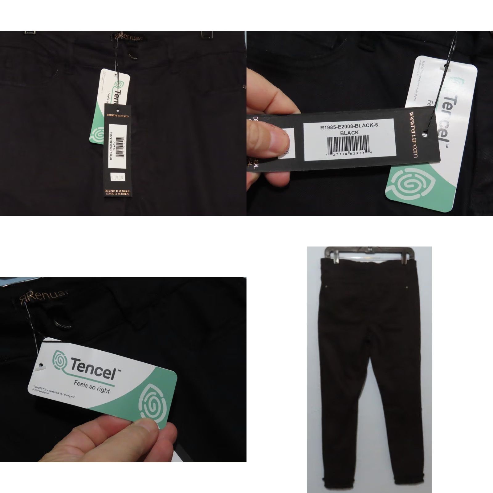 Doublet Renaur Women's 6 Black Double Fringe Hem Pants NWT Regular Straight Leg Zip Pull-On High Rise 26 Inseam Size 28" / US 6 / IT 42 - 8 Thumbnail