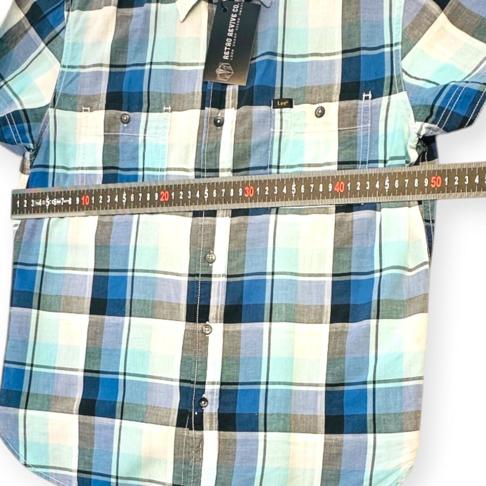 Lee Lee Shirt Men's UK Size M Blue Plaid Pockets Embroidered Size US M / EU 48-50 / 2 - 11 Thumbnail