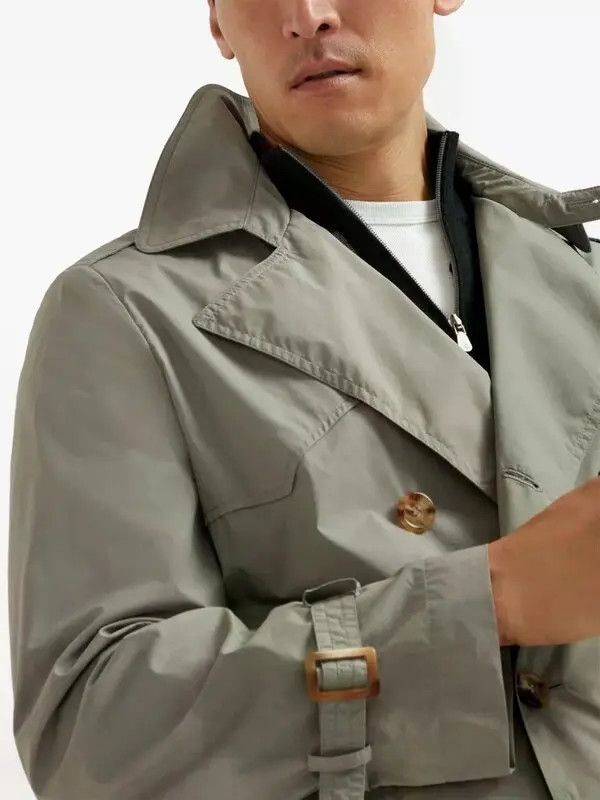 Brunello Cucinelli o1y0526 Trench Coat in Sage Green Size US S / EU 44-46 / 1 - 2 Thumbnail