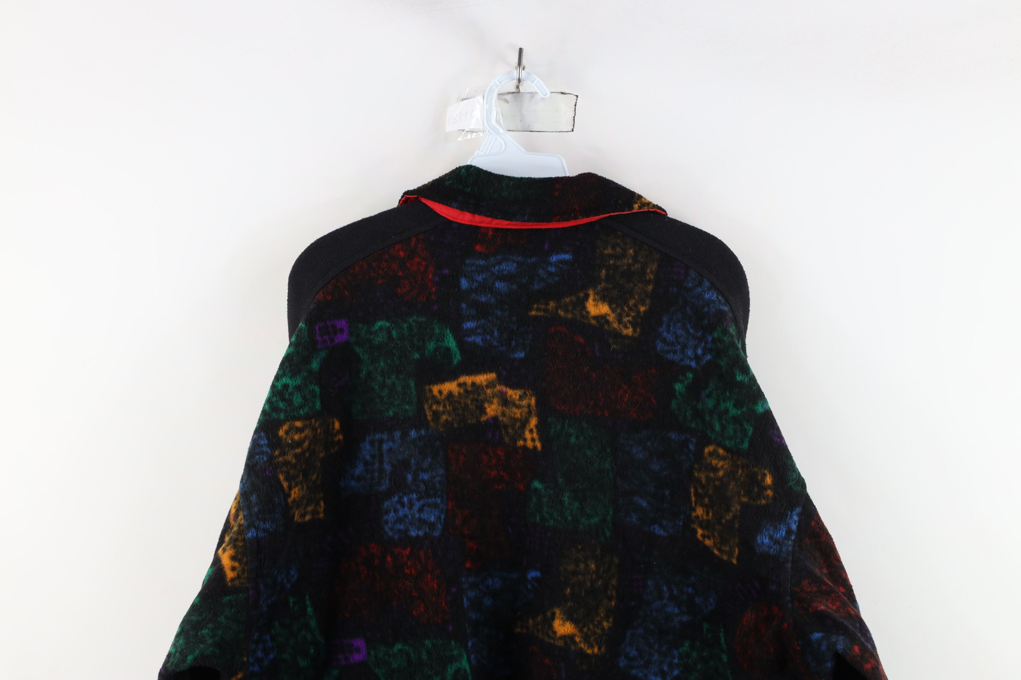 Vintage Vintage 90s Streetwear Geometric Fleece Full Zip Jacket Size US XL / EU 56 / 4 - 14 Thumbnail