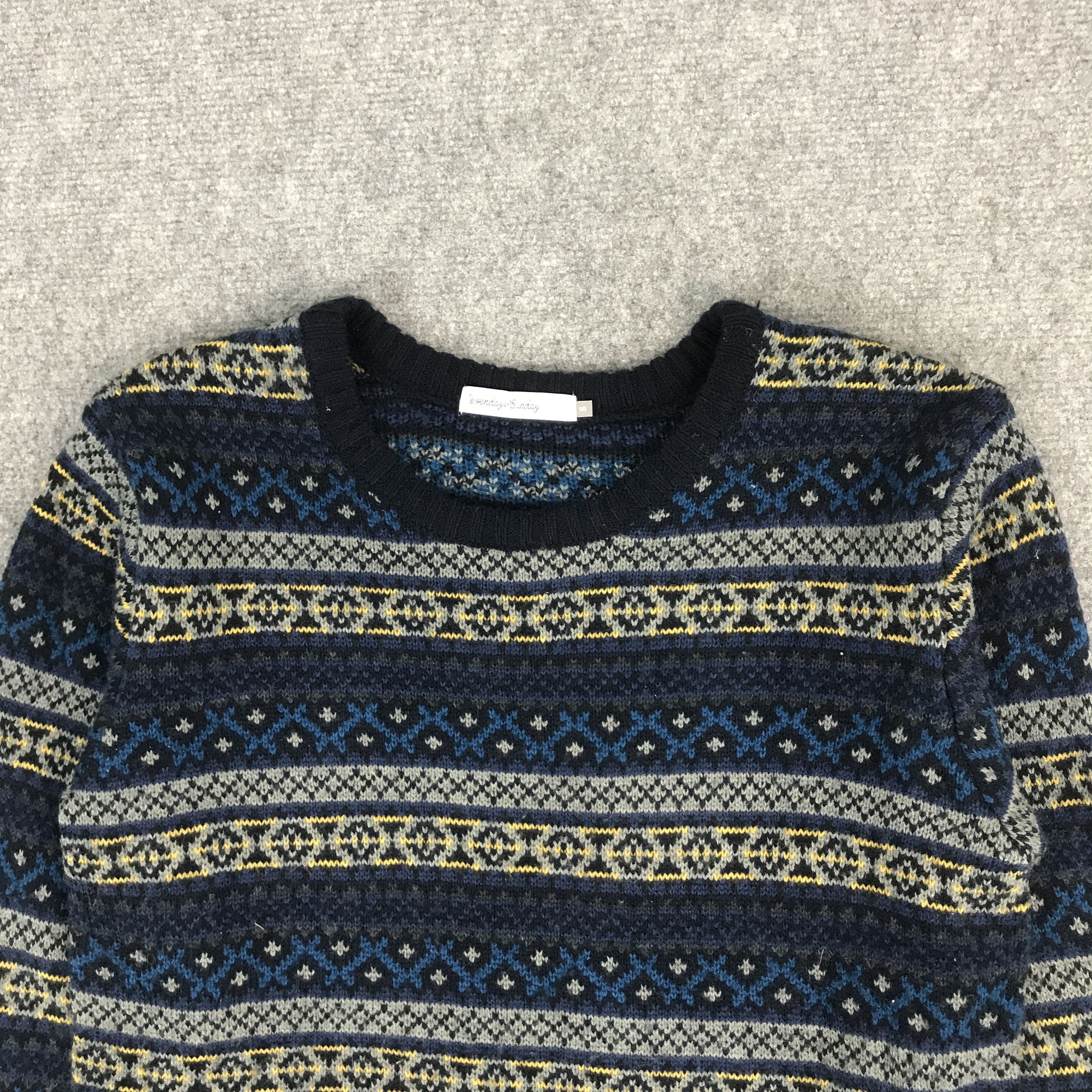 Issey Miyake × Japanese Brand JAPAN SEVENDAYS=SUNDAY NAVAJO DESIGN KNITWEAR JACKET Size US S / EU 44-46 / 1 - 2 Thumbnail