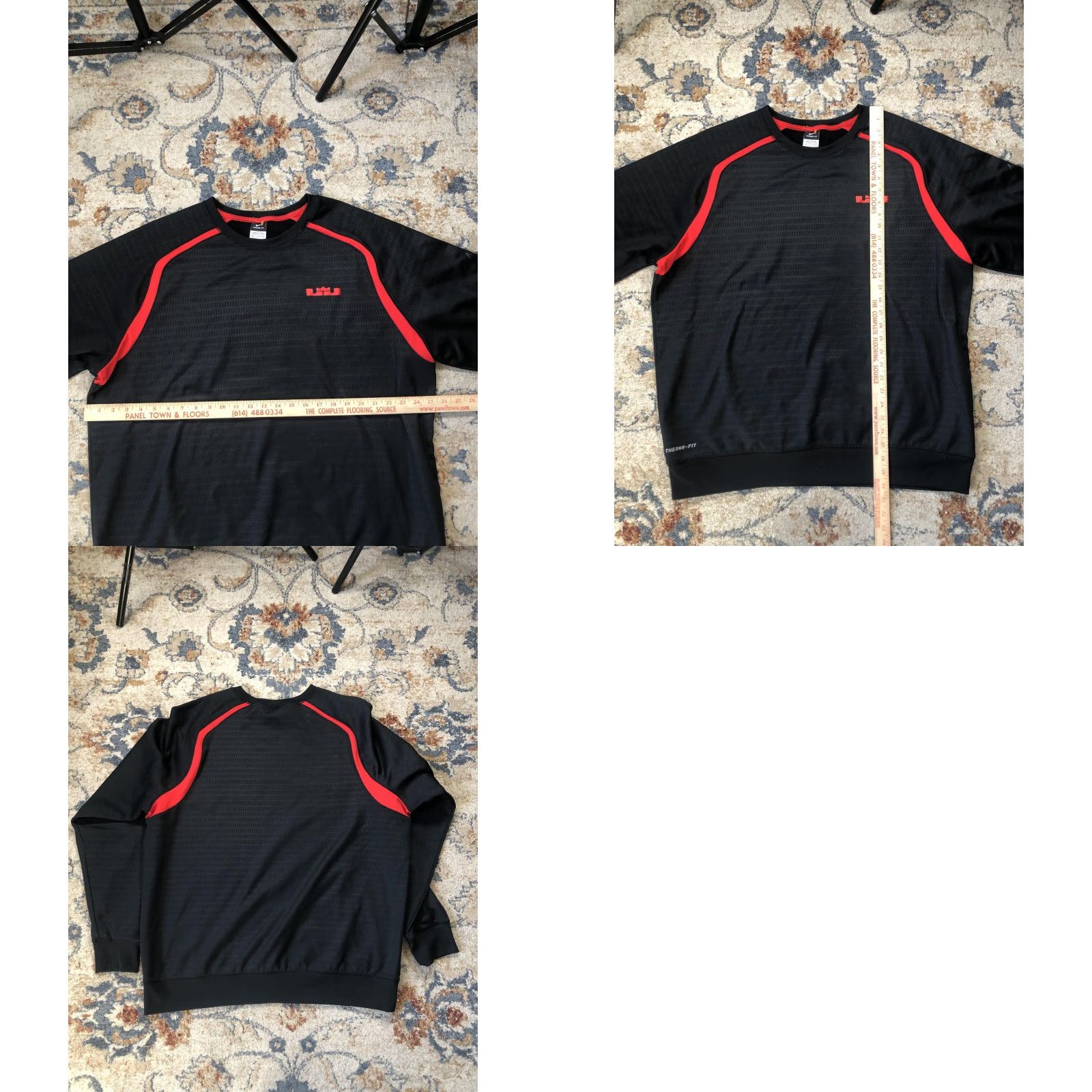 Nike VINTAGE Nike LeBron James Therma-FIT Sweatshirt Mens 2XL Black Red Crewneck Pullover Size US XXL / EU 58 / 5 - 8 Thumbnail