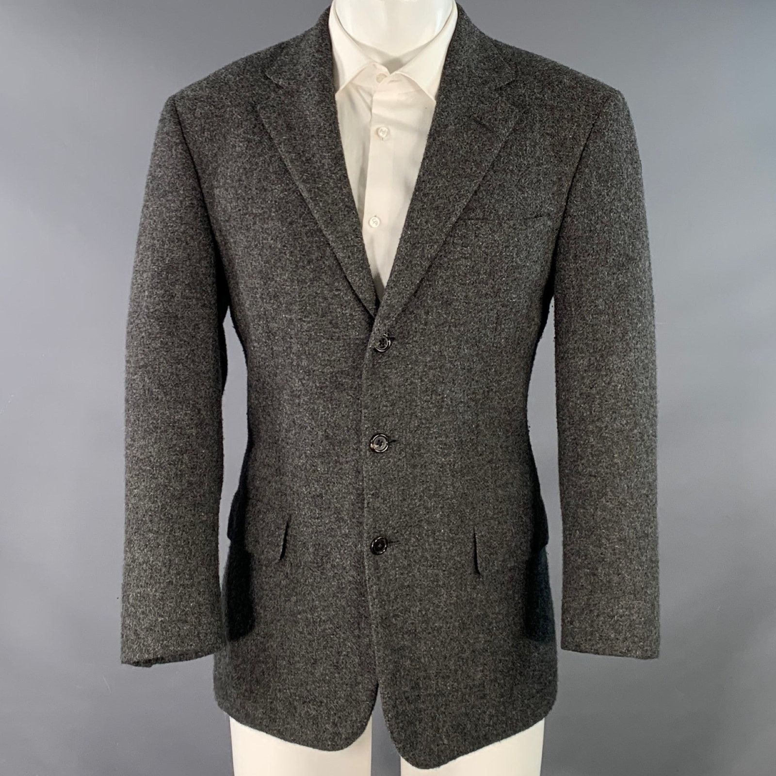 Ralph Lauren Size 38 Regular Grey Black Heather Notch Lapel Sport Coat Size 38R - 1 Thumbnail