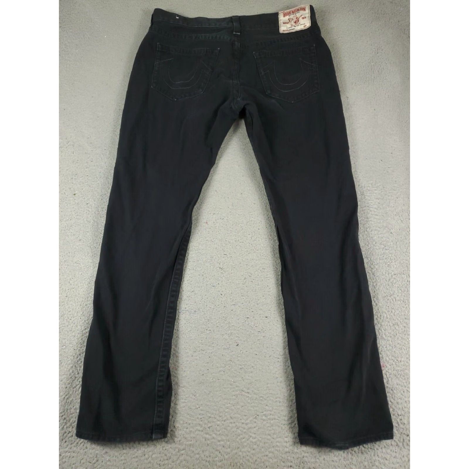 True Religion True Religion Mens Black Skinny Fit 38x32 Jeans Cotton Denim Pants 5-Pocket Size US 38 / EU 54 - 6 Thumbnail
