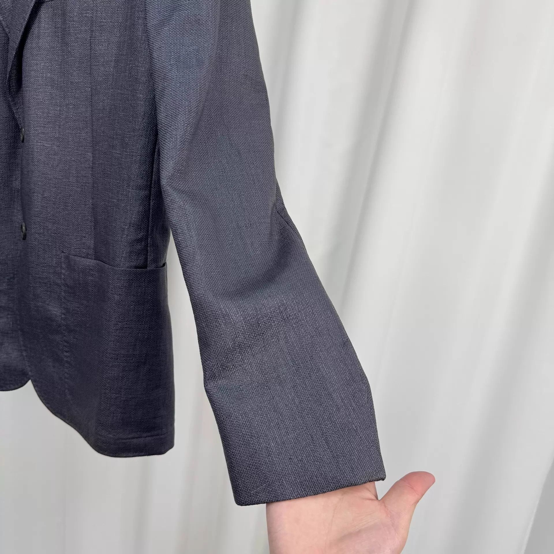 Hermes Hermes Purple Gray Nylon Suit Jacket 48 99 New Size 48R - 4 Thumbnail