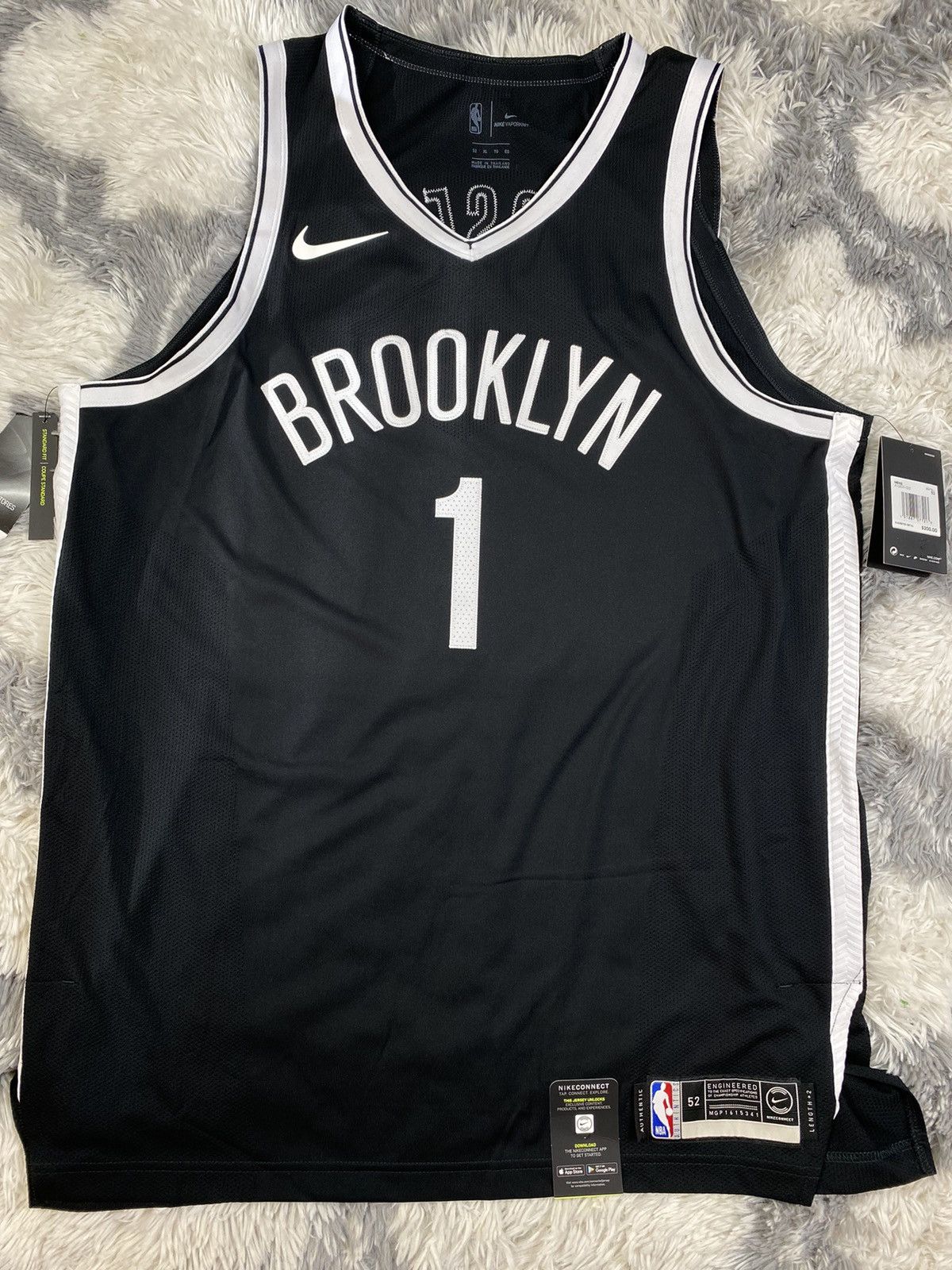 Nike BROOKLYN NETS NBA AUTHENTIC BASKETBALL JERSEY NIKE MEN Size US XL / EU 56 / 4 - 2 Thumbnail