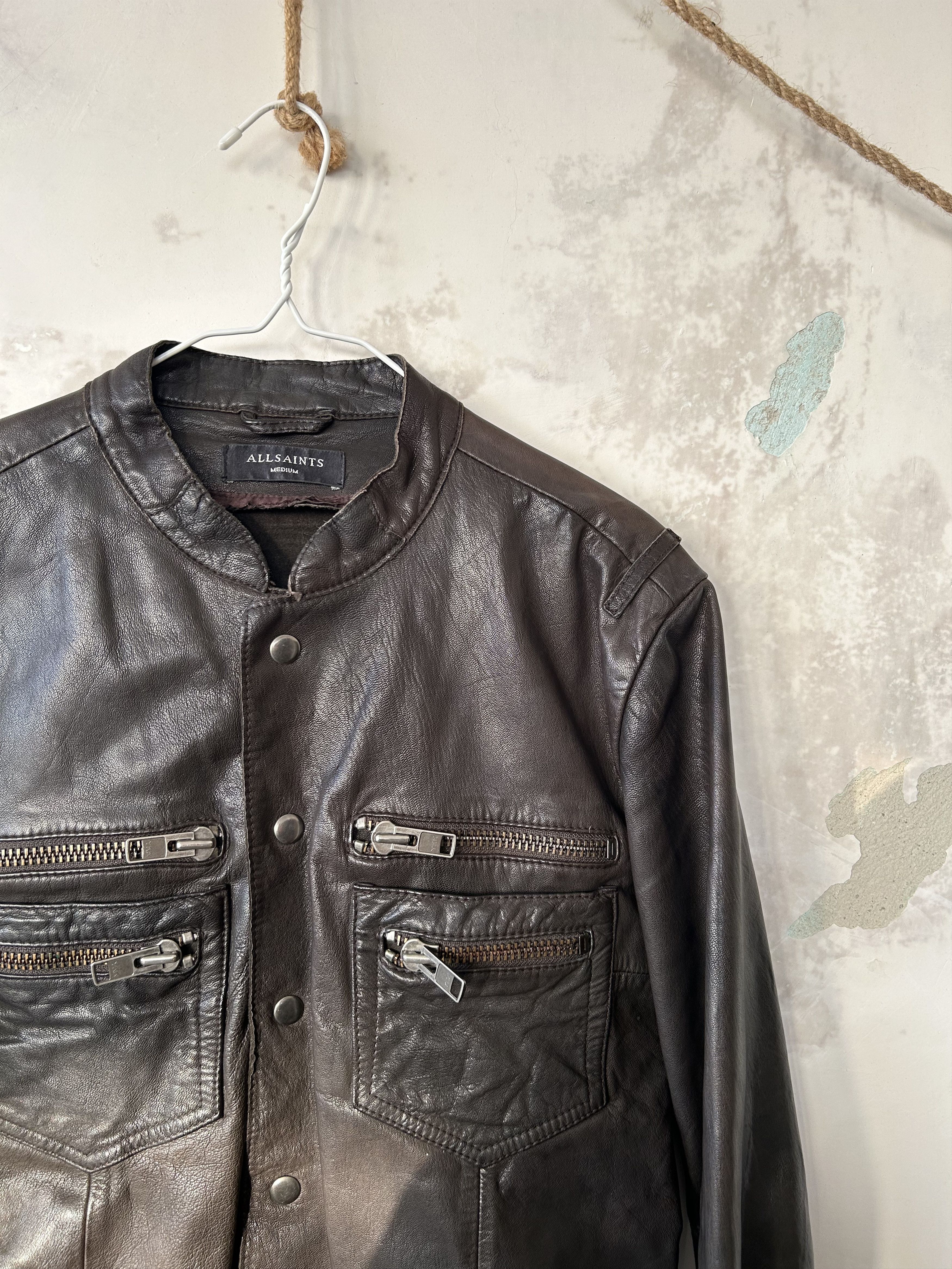 Allsaints AllSaints Leather Jacket in Black Size M Size US M / EU 48-50 / 2 - 4 Thumbnail