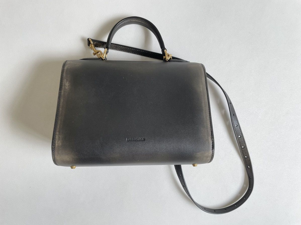 Balenciaga Olive Distressed Leather ‘Money’ Hand Bag Size ONE SIZE - 10 Thumbnail