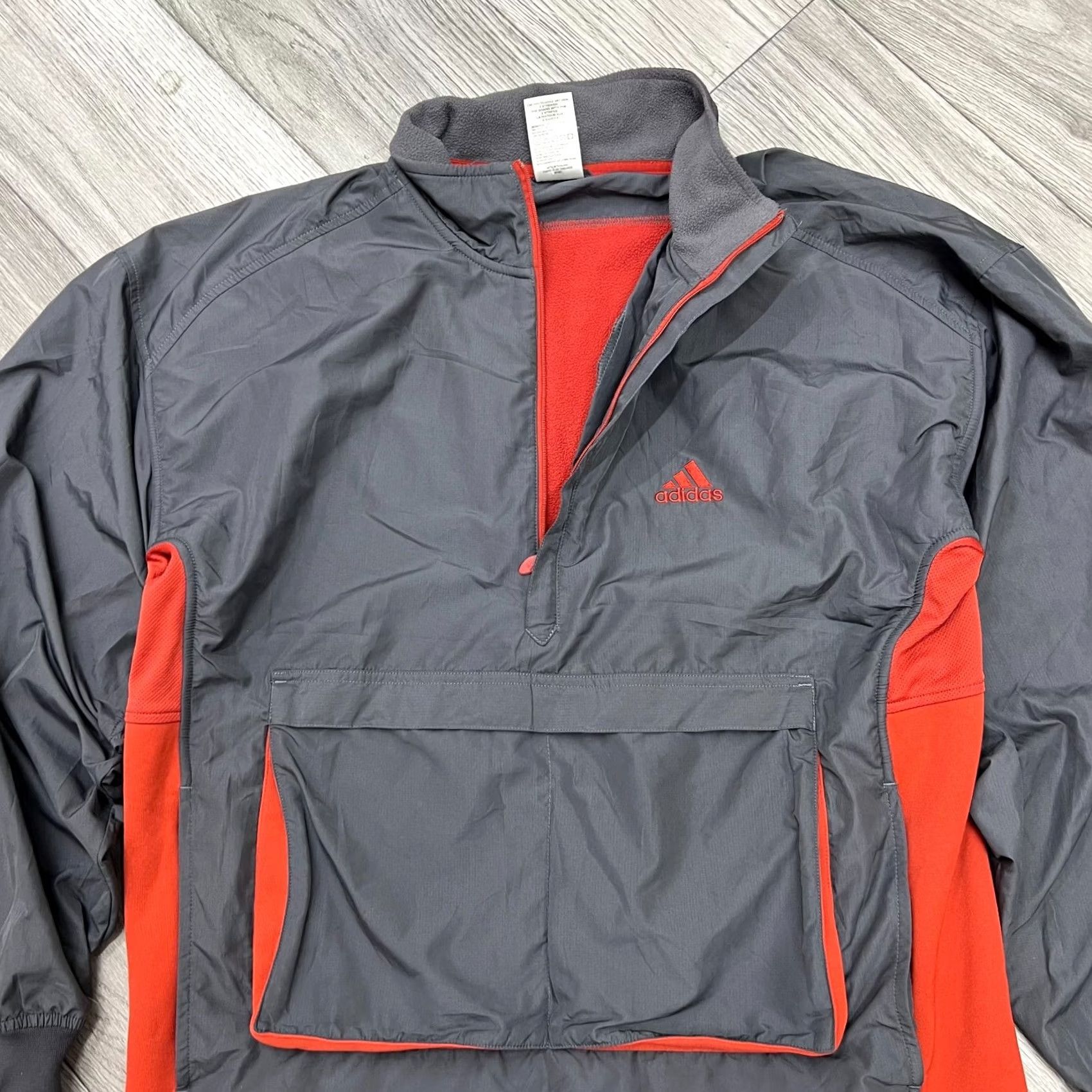 Adidas Vintage Adidas Fleece Anorak Jacket Sweatshirt Men's Size L Gray Size US L / EU 52-54 / 3 - 6 Thumbnail