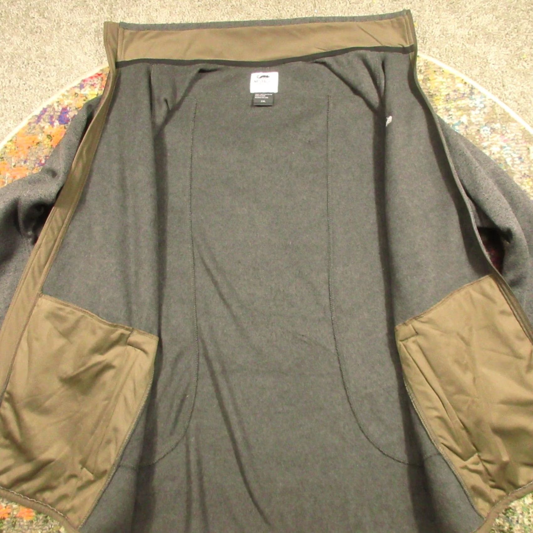 Vintage Natural Gear Fleece Jacket Mens 2XL Gray Full Zip Bomber Jacket Zip Pockets Stand-Up Collar NWT Size US XXL / EU 58 / 5 - 5 Thumbnail