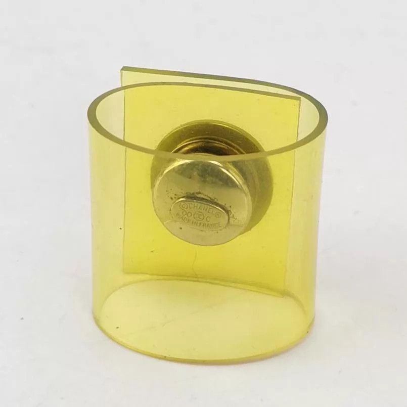 Chanel Chanel Vintage Jelly Yellow PVC Ring Size ONE SIZE - 3 Thumbnail
