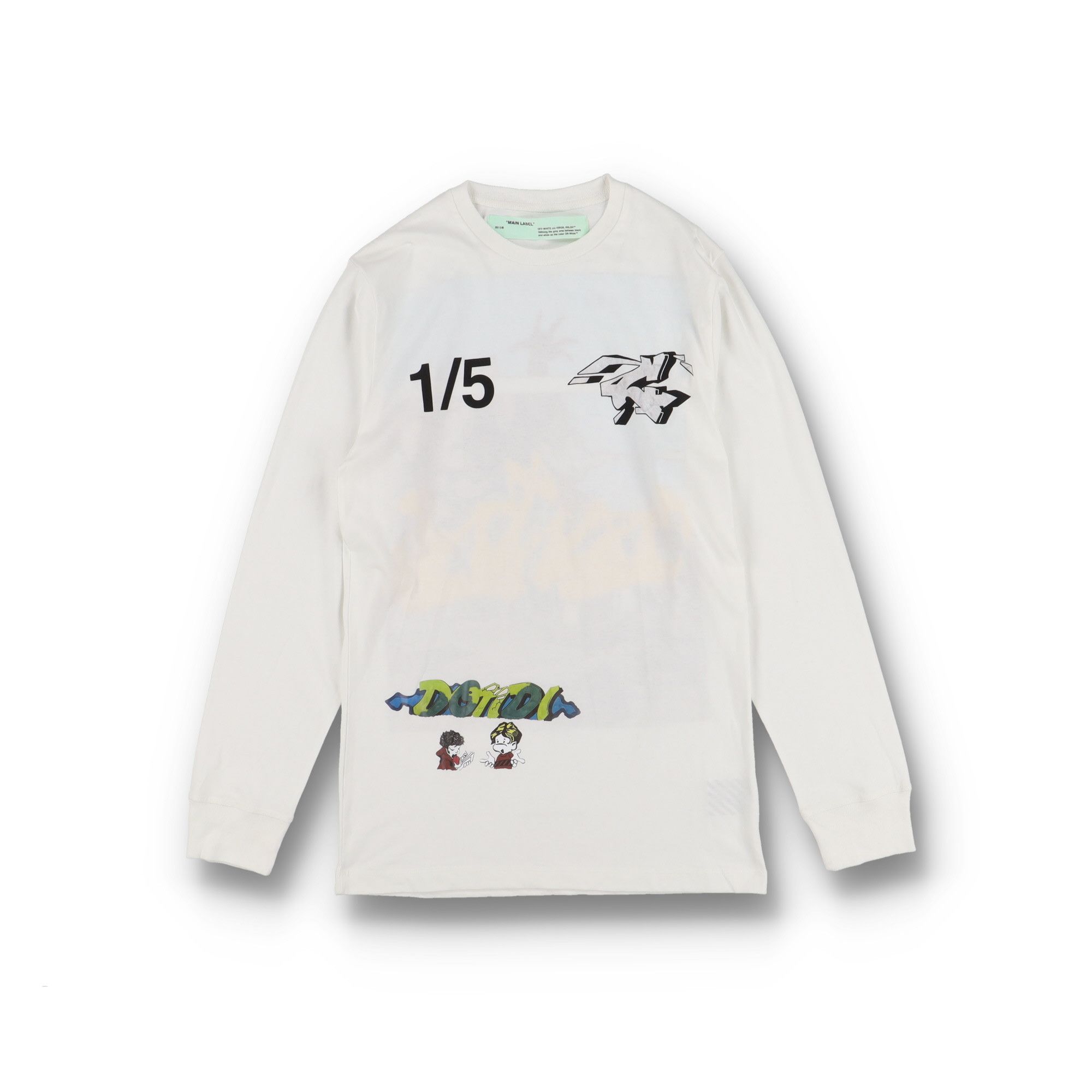 Off-White White Dondi 1/5 Graffiti Logo Long Sleeve T-Shirt Size US M / EU 48-50 / 2 - 5 Thumbnail