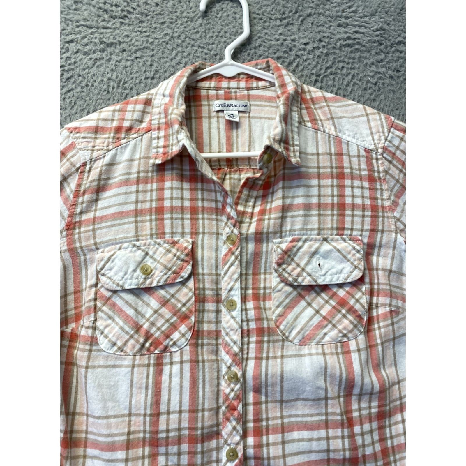 Croft & Barrow CROFT & BARROW Women's Button-Up Shirt Plaid Long Sleeve Cowgirl Multicolor Size M Size M / US 6-8 / IT 42-44 - 2 Thumbnail