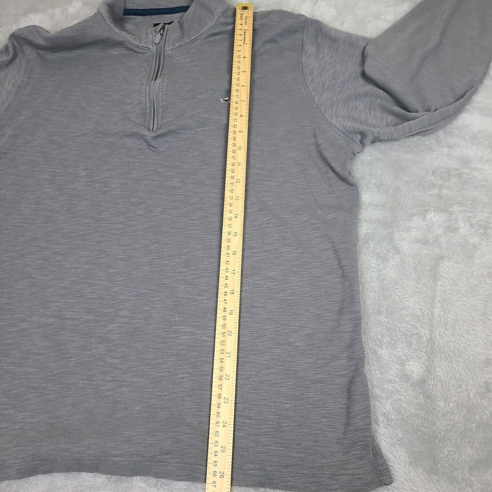 Other Men's Fish Hippie Quarter Zip Gray Performance Golf Size X-L Size US XL / EU 56 / 4 - 5 Thumbnail