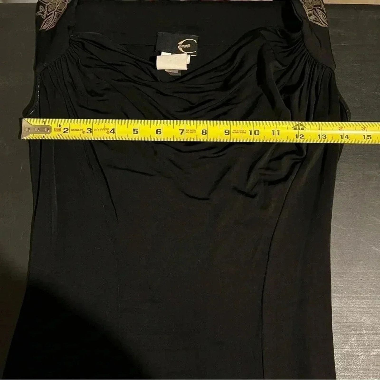 Just Cavalli Just Cavalli Midi Dress Sz 42 Black Y2K Sleeveless Size M / US 6-8 / IT 42-44 - 6 Thumbnail