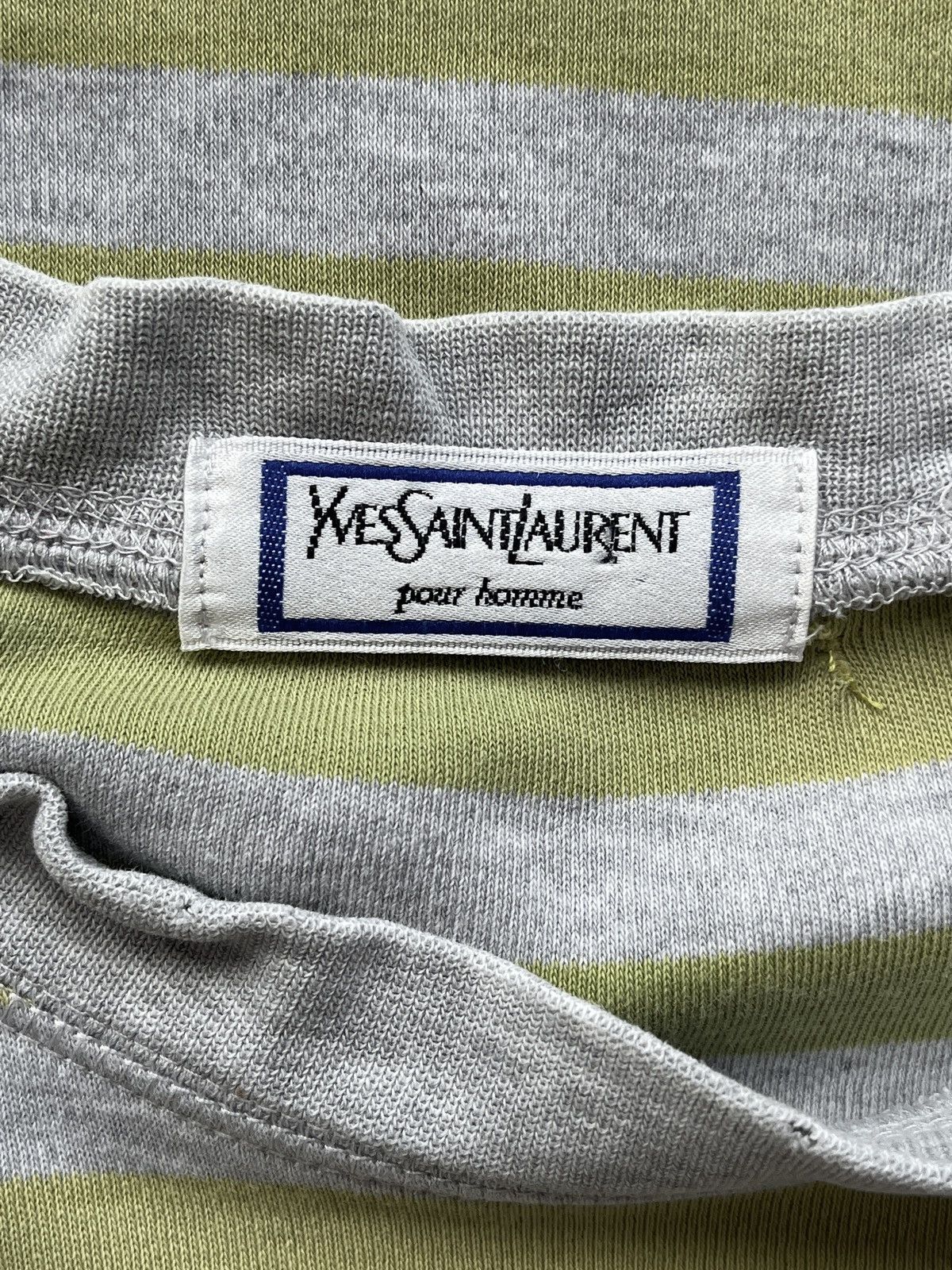 Vintage × Yves Saint Laurent Vintage Yves Saint Laurent Striped Boxy Fit T-Shirt Luxury Size US M / EU 48-50 / 2 - 8 Thumbnail