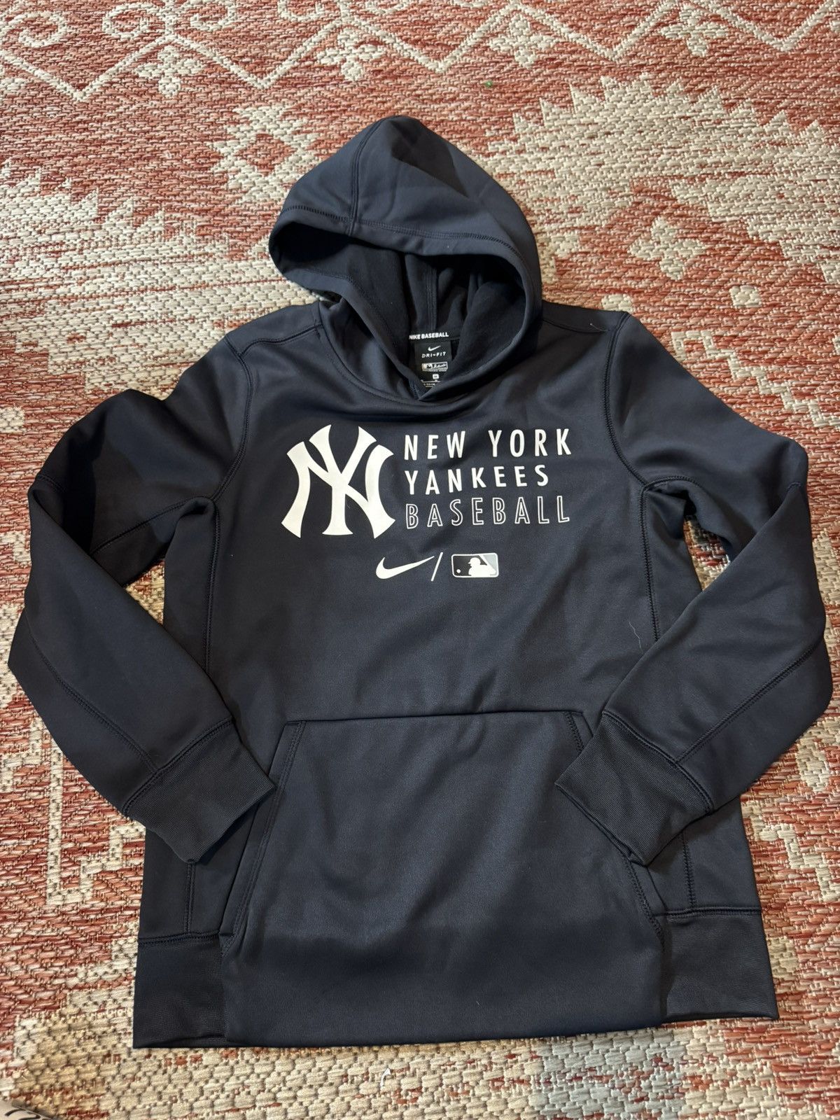 Nike New York Yankees Boys Warm up Jacket Sz M Navy MLB Size US XXS / EU 40 - 1 Thumbnail