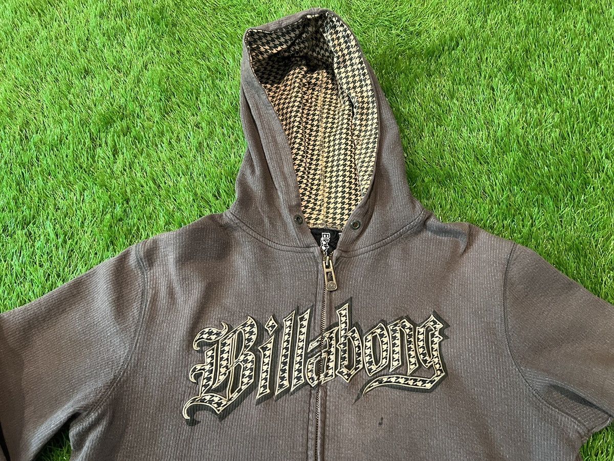 Billabong Vintage Brown Y2K Billabong Zip Up Embroidered Logo Hoodie Size US L / EU 52-54 / 3 - 2 Thumbnail
