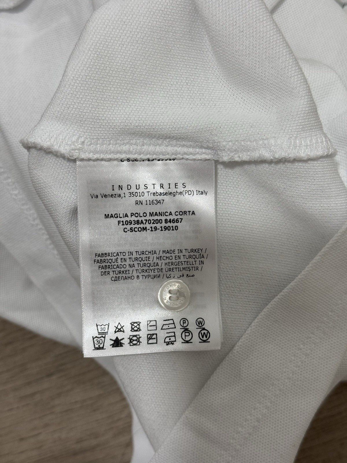 Moncler DDP Moncler Womens Polo White Maglia Logo Top Cotton size XS Size XS / US 0-2 / IT 36-38 - 13 Thumbnail