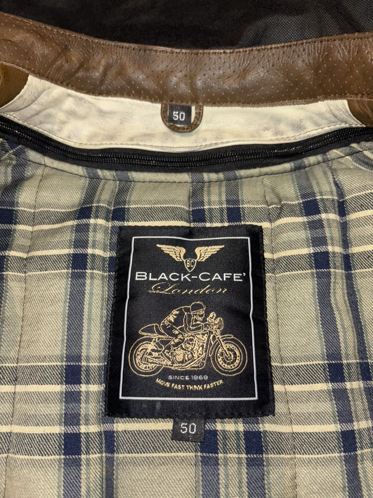 Other Black-Cafe London Leather Jacket Size US M / EU 48-50 / 2 - 4 Thumbnail