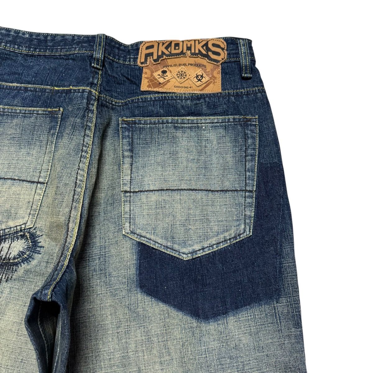 Vintage Vintage Akademiks Spellout Denim Baggy Jeans Jnco Size US 35 - 12 Thumbnail