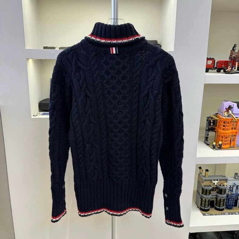 Thom Browne Thom Browne size4 Knitted sweater with high collar and wool Size US XL / EU 56 / 4 - 2 Thumbnail
