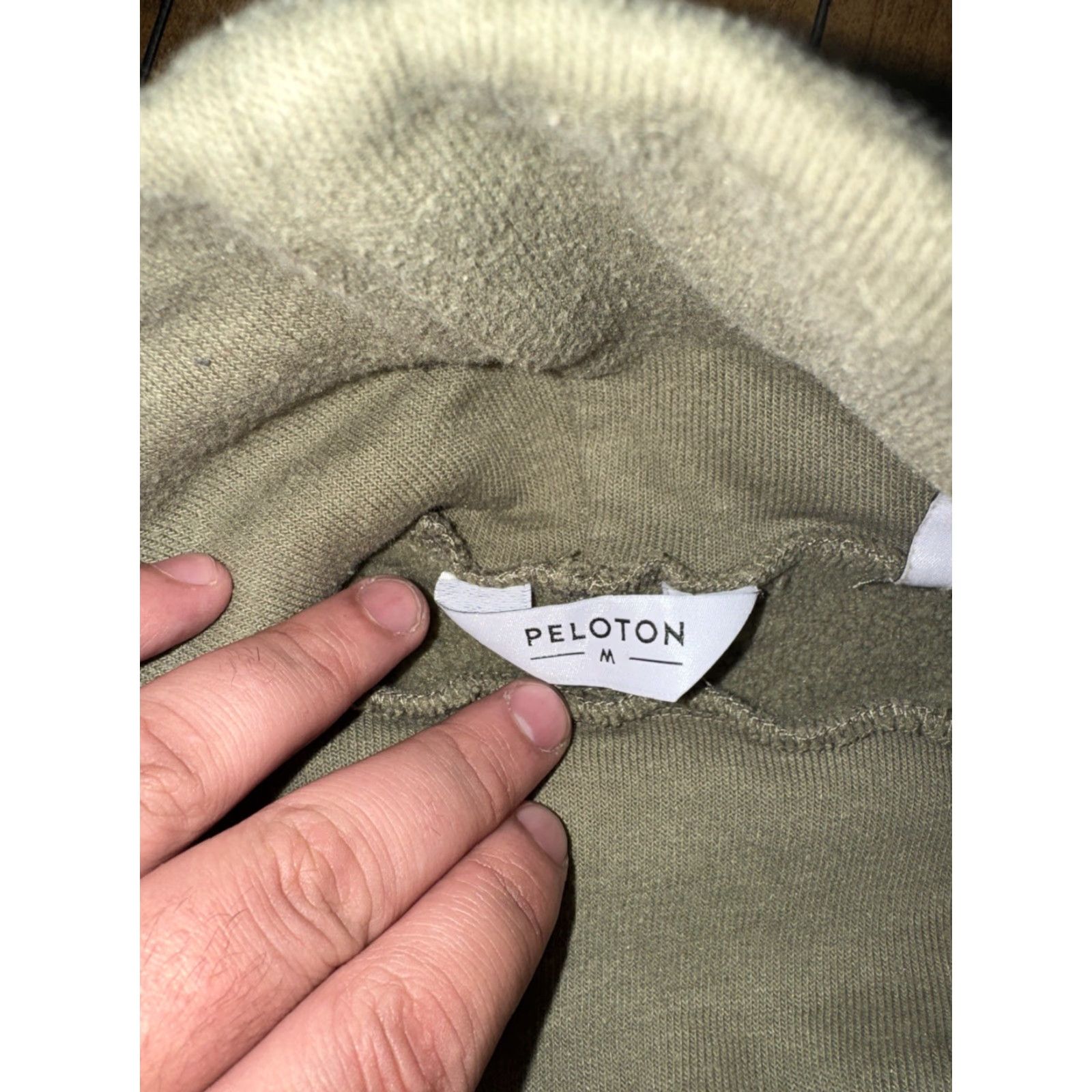 Olive VINTAGE Peloton Women’s Olive Green Cozy Funnel Neck Sweater Medium 23x23 Size M / US 6-8 / IT 42-44 - 5 Thumbnail