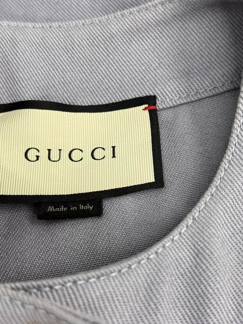 Gucci Gucci Blue denim embroidered four-pocket jacket Size M / US 6-8 / IT 42-44 - 4 Thumbnail
