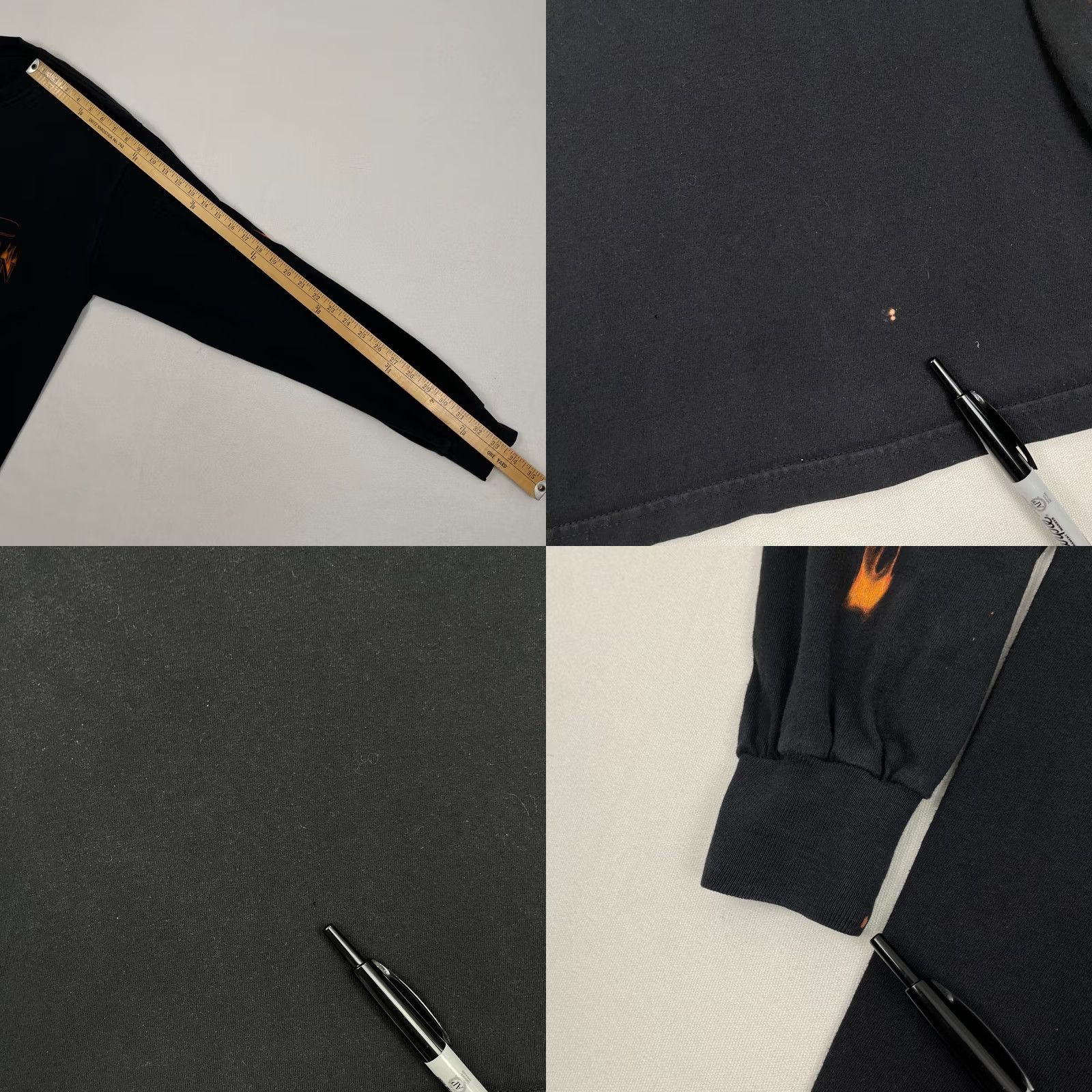 Harley Davidson VINTAGE Harley-Davidson Shirt Mens XL Black Fire Flames Biker Long Sleeve 2006 VTG Size US XL / EU 56 / 4 - 8 Thumbnail