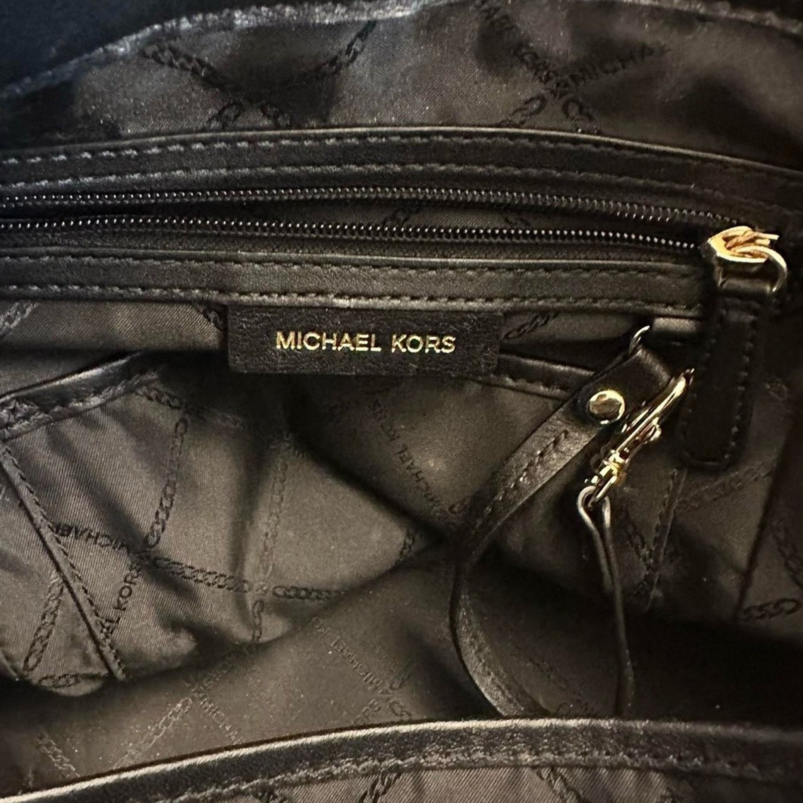 Michael Kors Michael Kors black Amelia AV1809 top zip medium bag Size ONE SIZE - 3 Thumbnail