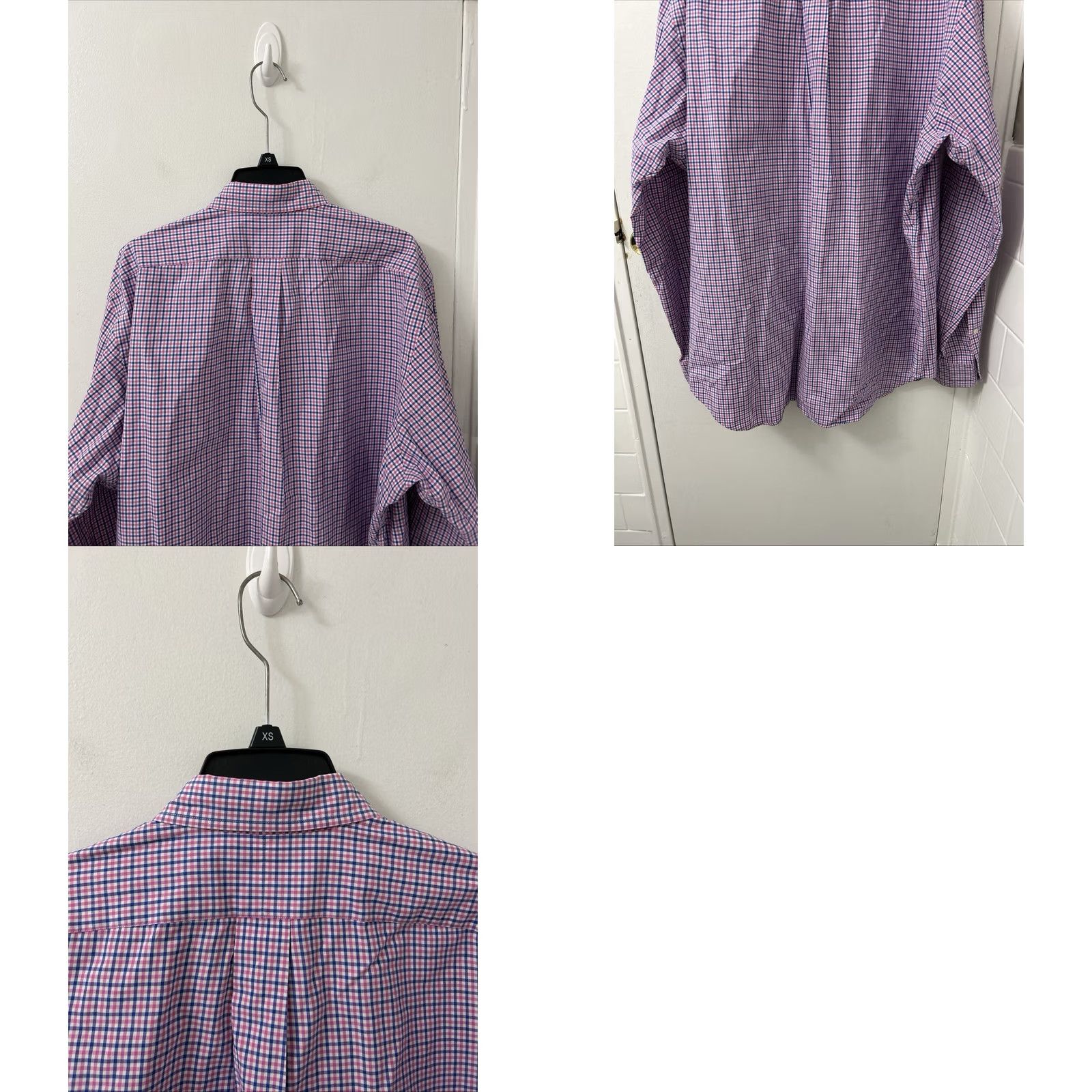Ralph Lauren VINTAGE Ralph Lauren Shirt Mens XL Pink Blue Oxford Plaid Button Down Logo L/S Size US XL / EU 56 / 4 - 8 Thumbnail