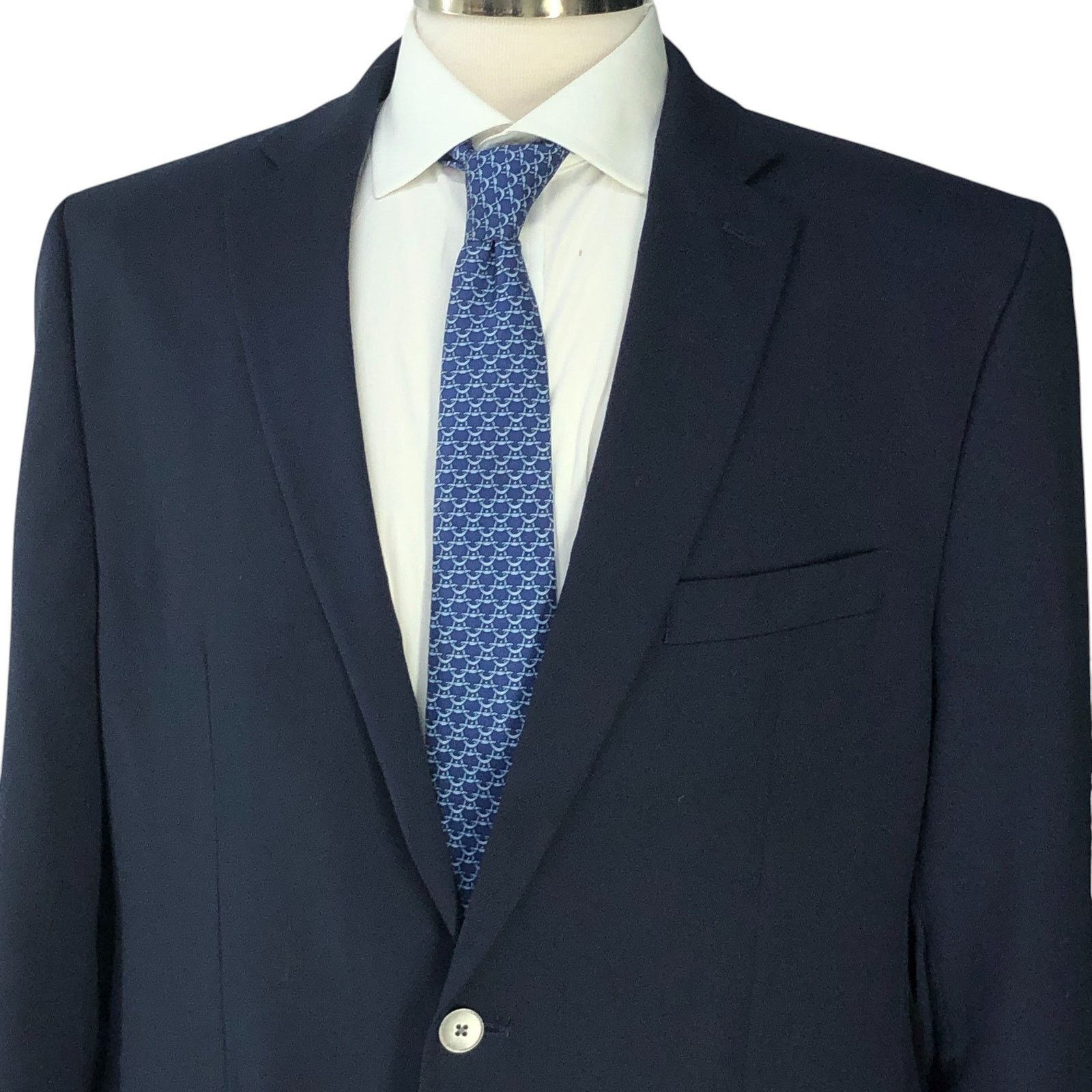 Michael Kors Michael Kors 42L Blazer Jacket Sport Coat Navy Metal Buttons Size 42L - 2 Thumbnail