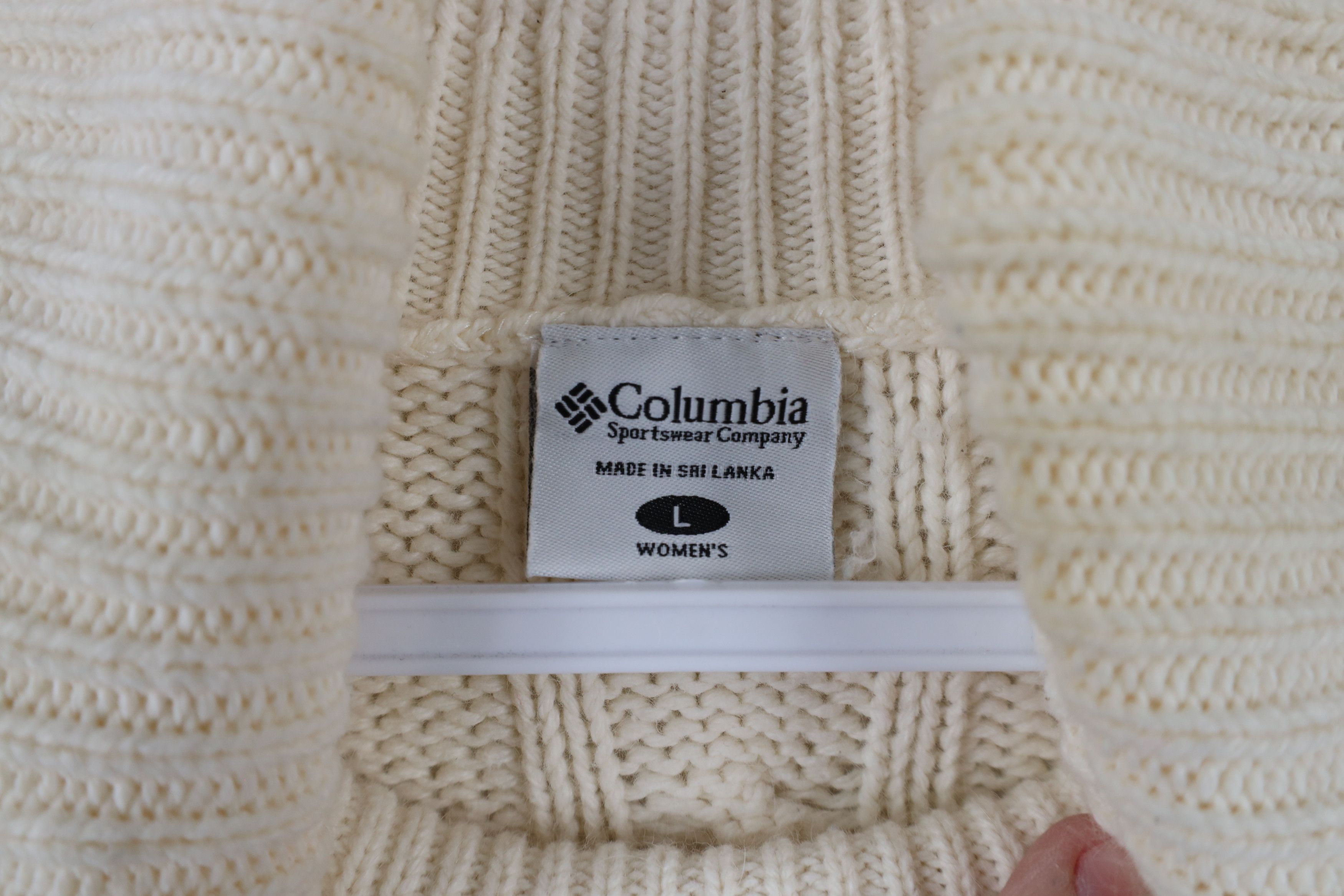 Columbia × Vintage Vintage Columbia Blend Chunky Cable Knit Turtleneck Sweater Size L / US 10 / IT 46 - 6 Thumbnail