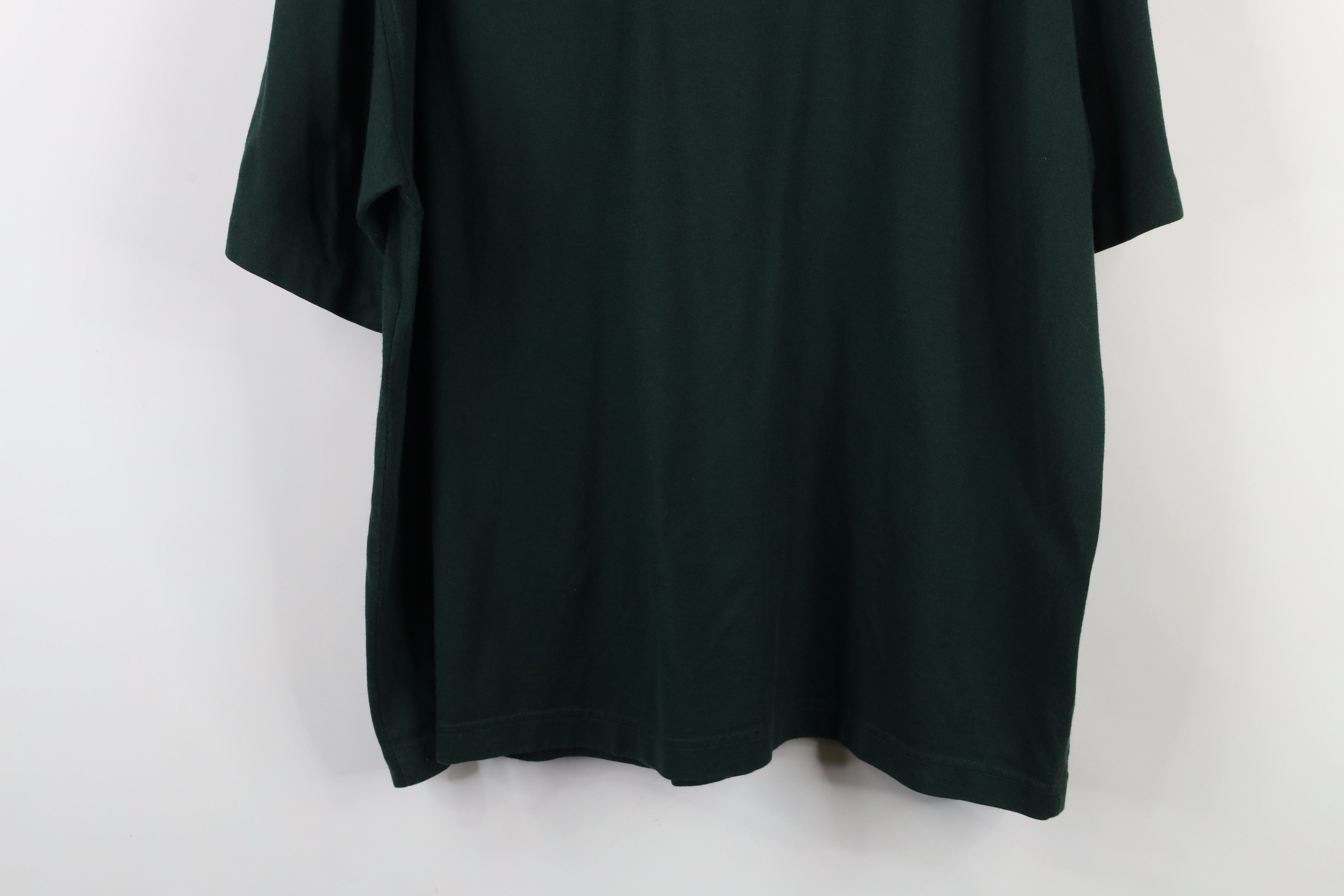 Vintage Vintage 90s Streetwear Blank Knit Collared Polo Shirt Green Size US XL / EU 56 / 4 - 11 Thumbnail