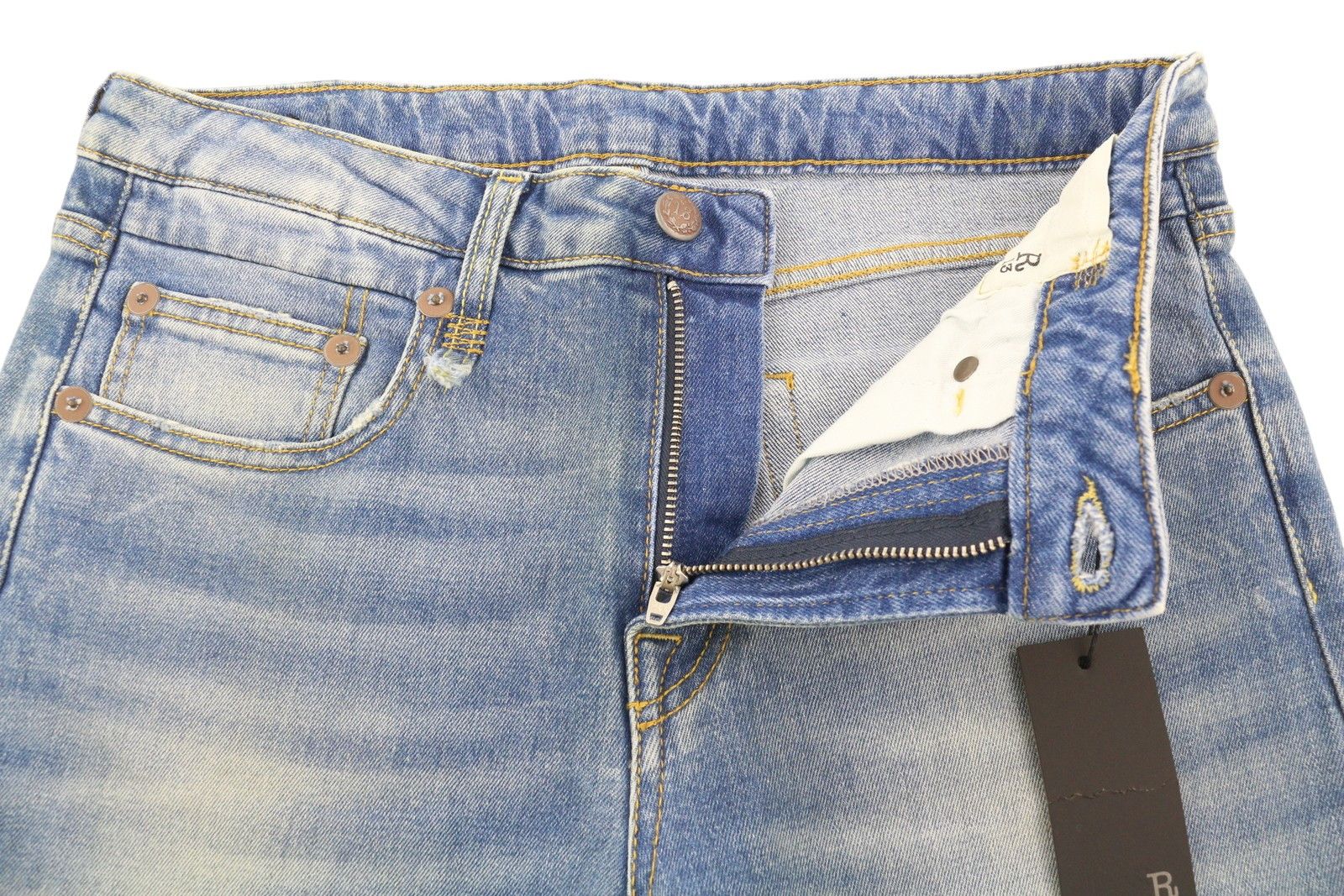 R13 BOY STRAIGHT RIPS 29 Jasper Stretch Ankle Washed 85440 Size 29" - 5 Thumbnail