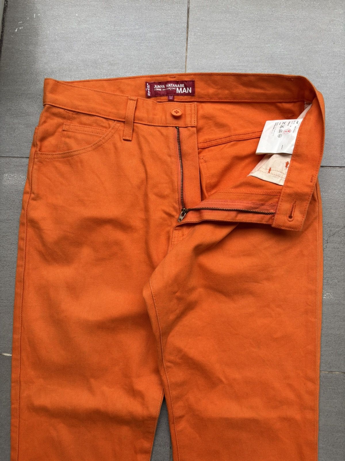 Junya Watanabe SS02 Poem Runway Orange Bootcut Jeans Size US 30 / EU 46 - 4 Thumbnail