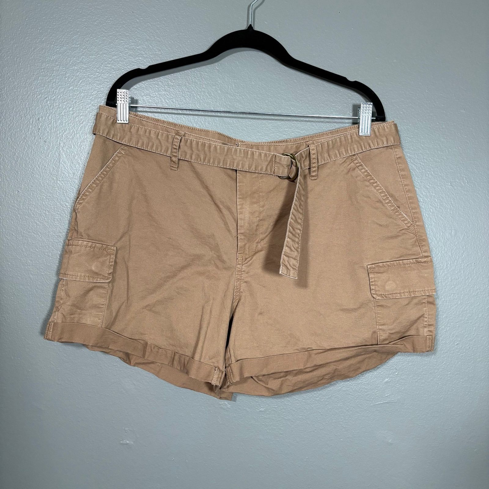 Other Time & Tru Brown Utility Gorpcore Cargo Mid Rise Shorts - 16 Size 38" / US 16 / IT 52 - 1 Thumbnail