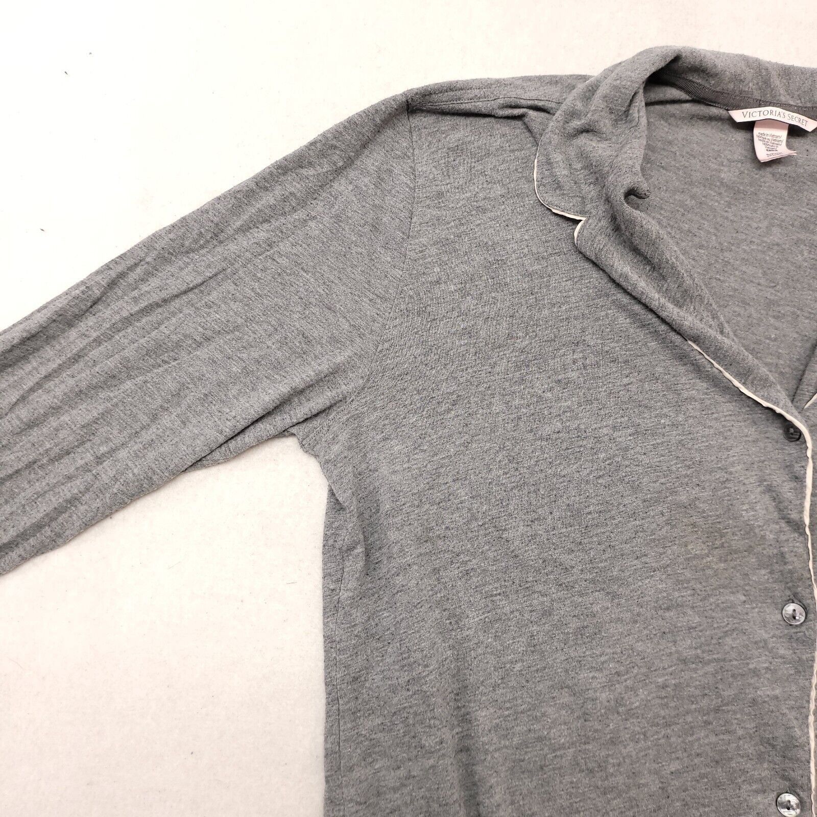 Victoria's Secret Victorias Secret Button Up Pajama Top Womens Size Small Gray Size ONE SIZE - 4 Thumbnail