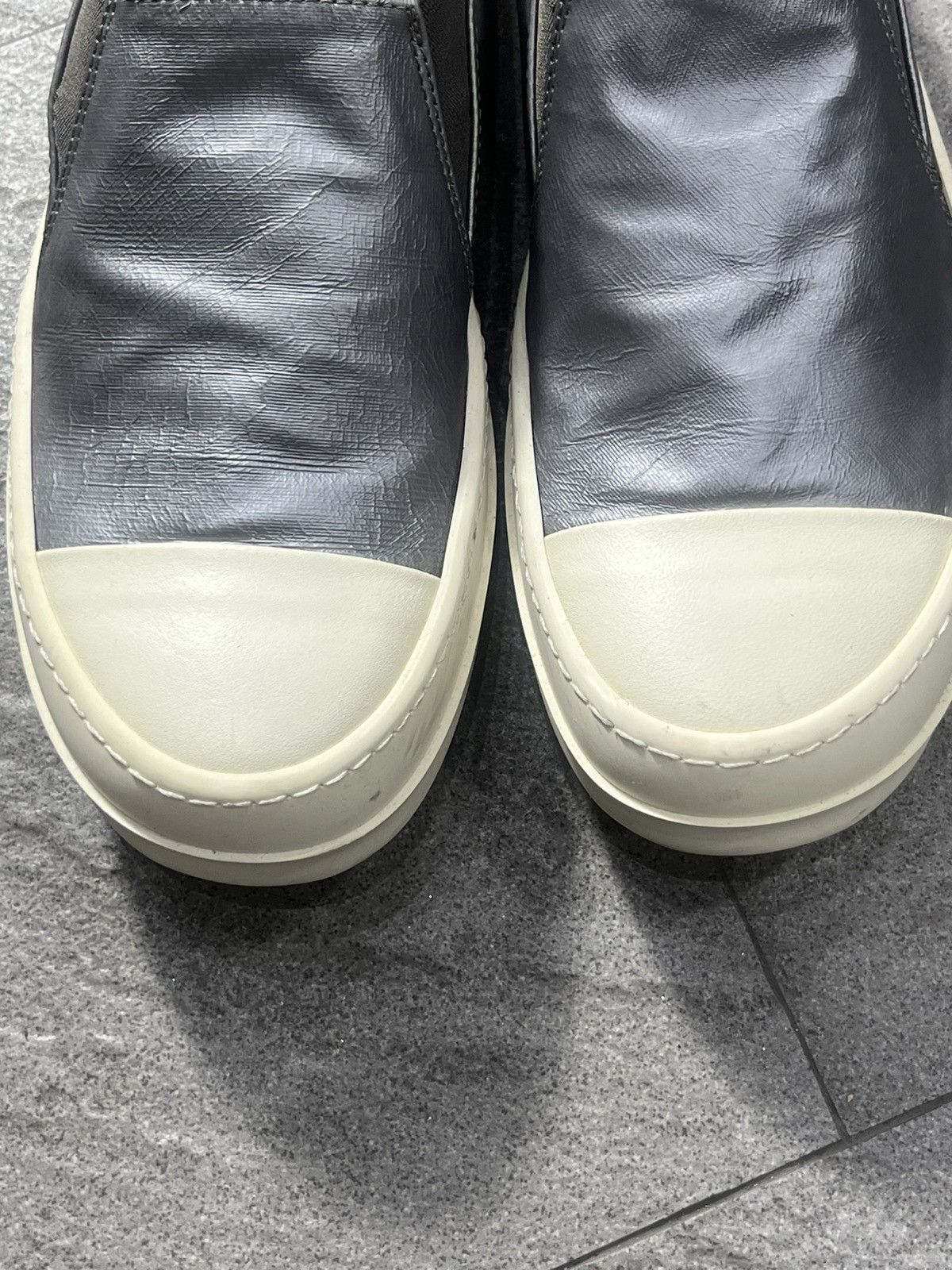 Rick Owens Rick Owens DRKSHDW Cap Toe Slip On Sneakers Grey Size US 5.5 / EU 38 - 14 Thumbnail