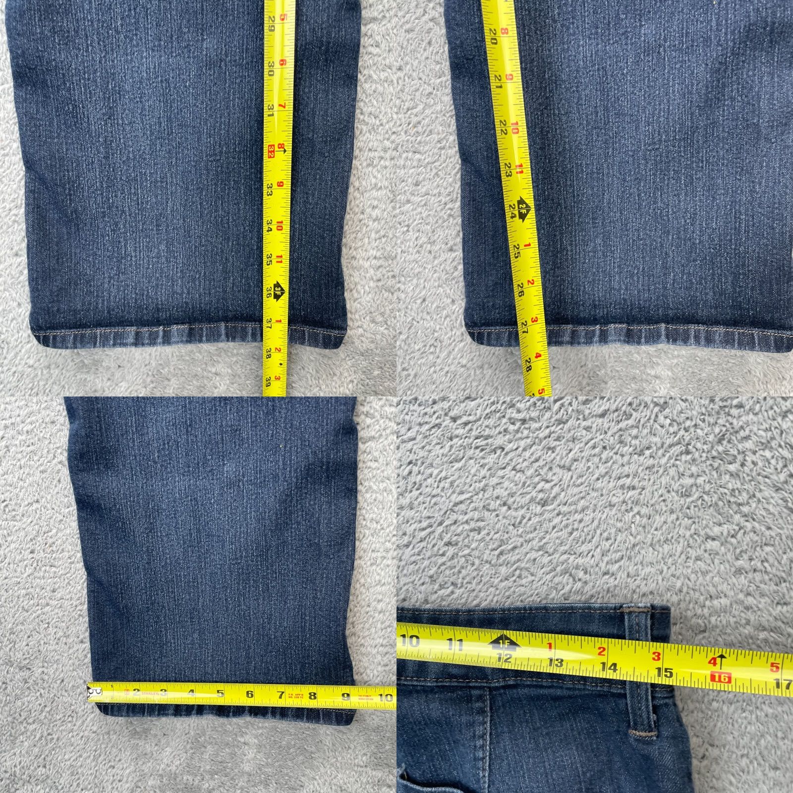 NYDJ NYDJ Jeans Womens 12P Blue Straight Leg Denim Cotton Stretch 5-Pocket Zipper Button City Preppy Modern Fit Womens Size 30" / US 8 / IT 44 - 8 Thumbnail